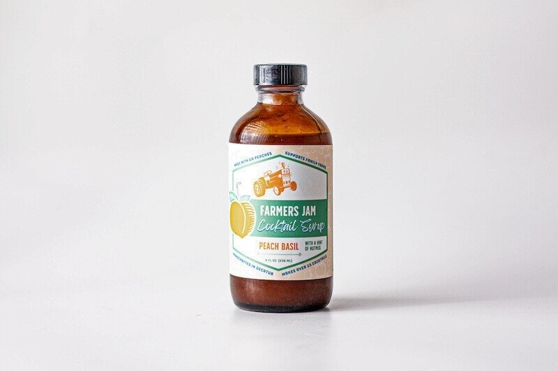 Peach Basil Cocktail Syrup